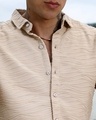 Shop Men's Beige Textured Shirt