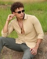 Shop Men's Beige Textured Shirt-Front