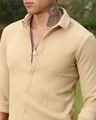 Shop Men's Beige Textured Shirt