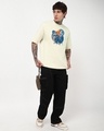Shop Men's Beige The Fantastic Graphic Printed Oversized T-shirt