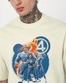 Shop Men's Beige The Fantastic Graphic Printed Oversized T-shirt