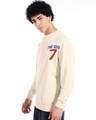 Shop Men's Beige The Goat 07 Graphic Printed Oversized Sweatshirt-Full
