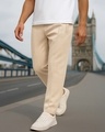 Shop Men's Beige Track Pants-Front
