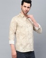 Shop Men's Beige Tropical Printed Slim Fit Shirt-Design