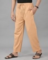 Shop Men's Beige Casual Pants-Front