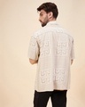 Shop Men's Beige & White All Over Printed Oversized Shirt-Design
