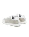 Shop Men's Beige & White Color Block Low-Top Sneakers