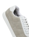 Shop Men's Beige & White Color Block Low-Top Sneakers