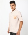 Shop Men's Beige Youth Gang Graphic Printed Oversized Shirt-Design