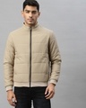 Shop Men's Beige Zipper Jacket-Front