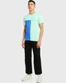 Shop Men's Bird Egg Blue Color Block T-shirt-Full