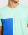 Shop Men's Bird Egg Blue Color Block T-shirt