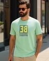Shop Men's Bird Egg Green Be Different Typography T-shirt-Front