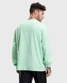 Shop Men's Bird Egg Green Explore The Unknown Typography Oversized T-shirt-Full