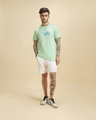 Shop Men's Bird Egg Green Heat Waves Graphic Printed T-shirt-Full