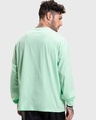 Shop Men's Bird Egg Green Into The Ocean Graphic Printed Oversized T-shirt-Full