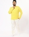 Shop Men's Birthday Yellow Bananas Print Plus Size AOP Pyjamas-Full