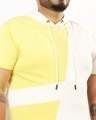 Shop Men's Birthday Yellow Plus Size Color Block Hoodie T-shirt