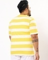 Shop Men's Birthday Yellow Plus Size Stripe Loose Fit T-shirt-Design