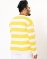 Shop Men's Birthday Yellow Plus Size Stripe T-shirt-Design