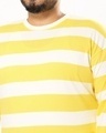 Shop Men's Birthday Yellow Plus Size Stripe T-shirt