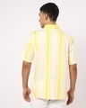 Shop Men's Birthday Yellow Stripe Oversized Polo T-shirt-Design