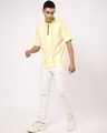 Shop Men's Birthday Yellow Stripe Oversized Polo T-shirt