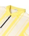 Shop Men's Birthday Yellow Stripe Oversized Polo T-shirt