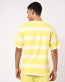 Shop Men's Birthday Yellow Stripe Oversized T-shirt-Design