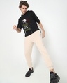 Shop Men's Black 1000 Jutsu Oversized Hoodie T-shirt-Design