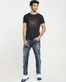 Shop Men's Black 4x4 Life Apple Cut T-shirt-Design