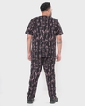Shop Men's Black Abstract All Over Printed Plus Size Relaxed Fit Co-ords-Design