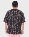 Shop Men's Black Abstract AOP Plus Size T-shirt-Design