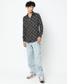 Shop Men's Black Abstract Aztec Printed Shirt-Full