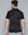 Shop Men's Black Abstract Printed Slim Fit Polo T-shirt-Design