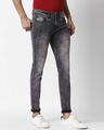 Shop Men's Black Acid Washed Slim Fit Mid Rise Jeans-Design