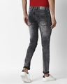 Shop Men's Black Acid Washed Slim Fit Mid Rise Jeans-Full