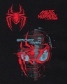Shop Men's Black Across The Spiderverse Graphic Printed Oversized T-shirt