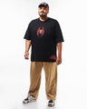Shop Men's Black Across The Spiderverse Graphic Printed Plus Size T-shirt-Full