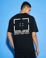 Shop Men's Black Adjust Your Focus Typography Oversized T-shirt-Design