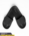Shop Men's Black Adjustable Velcro Sliders-Front