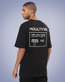 Shop Men's Black Adulting Graphic Printed Oversized T-shirt-Full