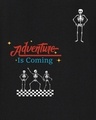 Shop Men's Black Adventure Is Coming Graphic Printed Oversized T-shirt-Full