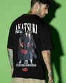 Shop Men's Black Akatsuki Duo Graphic Printed Oversized T-shirt-Front