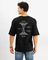 Shop Men's Black Alien for Earth Typography Oversized T-shirt-Design