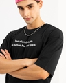 Shop Men's Black Alien for Earth Typography Oversized T-shirt