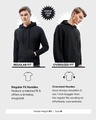 Shop Men's Black Align Typography Oversized Hoodie-Design