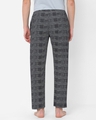Shop Men's Black All Over Abstract Printed Cotton Lounge Pants-Design