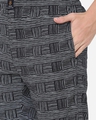 Shop Men's Black All Over Abstract Printed Cotton Lounge Pants