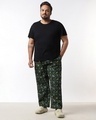 Shop Men's Black All Over Batman Printed Plus Size Pyjamas-Full